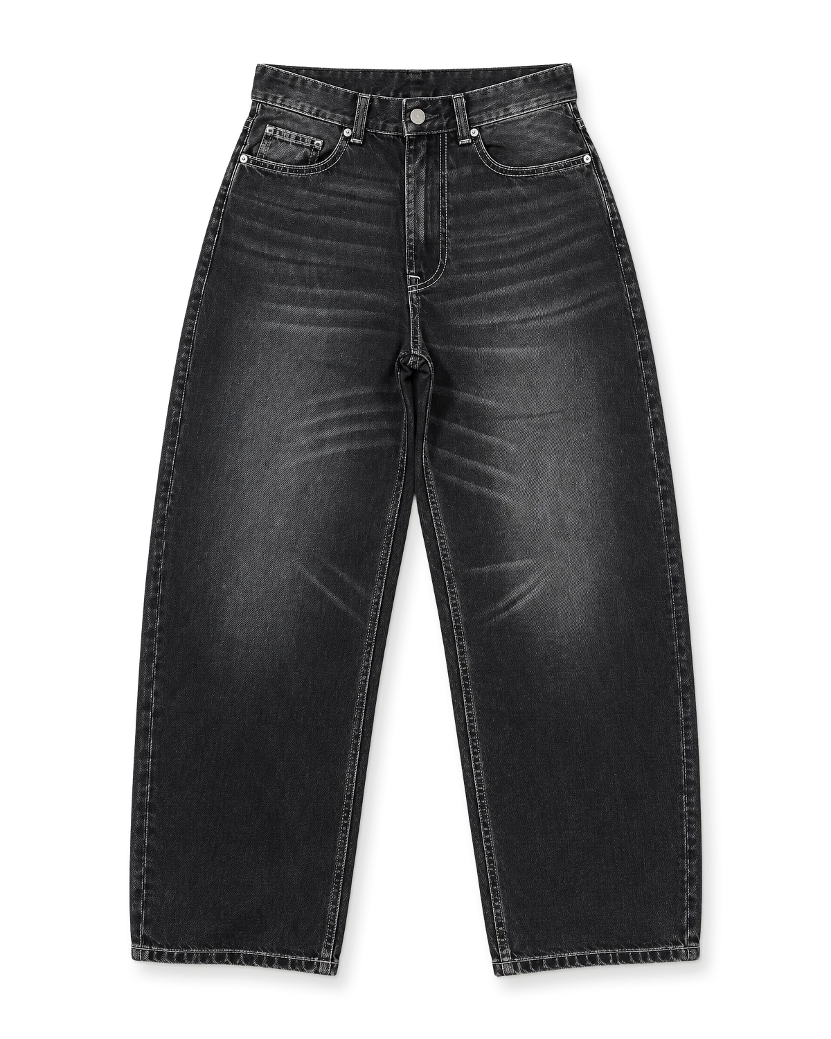 Washed black baggy jeans